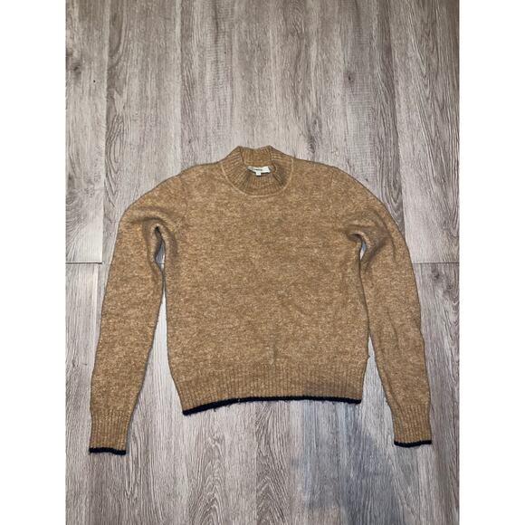 VINCE - WOMEN’S CONTRAST TIP PULLOVER / XS / beige - Picture 2 of 8